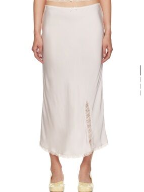 Danielle Guizio Pink Kahli midi skirt